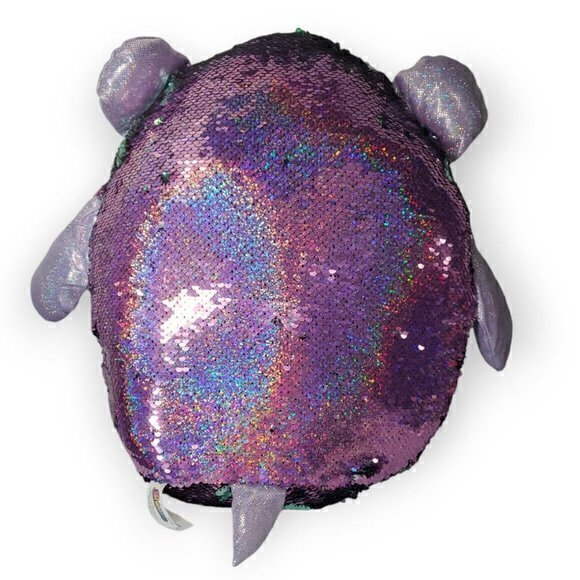 SHIMMEEZ Large Delilah Dog Purple and‎ Teal Sequins Stuffed Animal Plush 14" - Picture 2 of 4